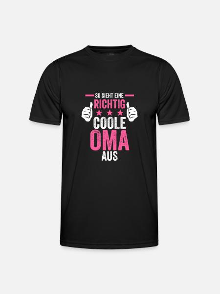 So sieht eine richtig coole Oma aus - Männer Funktions-T-Shirt - Schwarz
