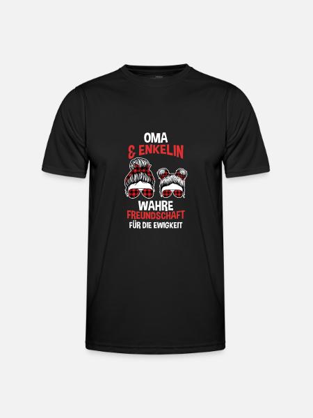Oma und Enkelin - Männer Funktions-T-Shirt - Schwarz