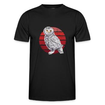 Hibou Hibou Hibou Hibou Animal Woody Hibou Grange Hibou Amusant - T-shirt sport Homme - noir - Devant - AI Model Male 178 dark (178cm)