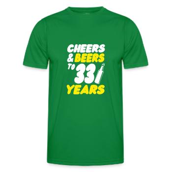 33 ans - T-shirt sport Homme - vert - Devant - AI Model Male 178 dark (178cm)
