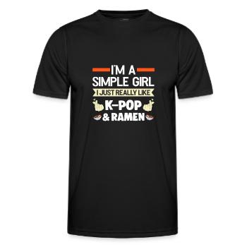 K-Pop-K-Pop-Merch K-Pop-Waren Geschenk - Männer Funktions-T-Shirt - Schwarz - Vorne - AI Model Male 178 dark (178cm)