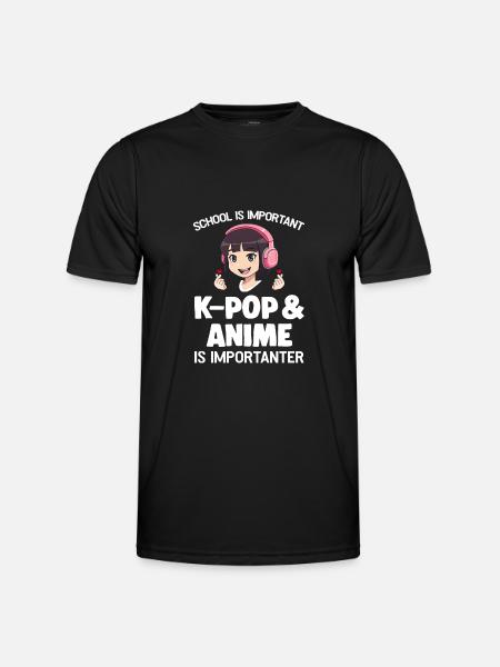 K-Pop-K-Pop Merch K-Pop Varugåva - Funktions-T-shirt herr - svart