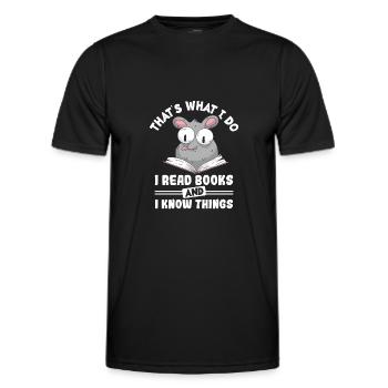 Lesen Leser - Männer Funktions-T-Shirt - Schwarz - Vorne - AI Model Male 178 dark (178cm)
