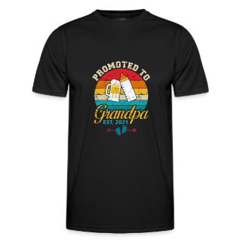 Befördert zum Opa Est 2021 Milk Beer Hilarious N - Männer Funktions-T-Shirt - Schwarz - Vorne - AI Model Male 178 dark (178cm)