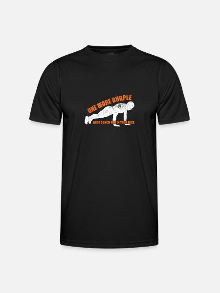 Burpees Sport Funny Hate Exhausting Fitness Joke - Men's Functional T-Shirt - black