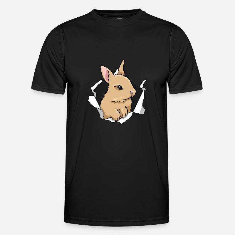 Lapin Percée Mignon Lapin Animal T-shirt sport Homme