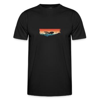 Divers Diving Sea Holiday Diving Gift - Men's Functional T-Shirt - black - Front - AI Model Male 178 dark (178cm)