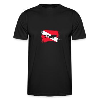 Divers Diving Sea Holiday Diving Gift - Men's Functional T-Shirt - black - Front - AI Model Male 178 dark (178cm)