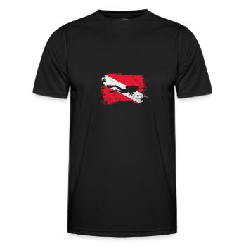 Diver - Men's Functional T-Shirt - black - Front - AI Model Male 178 dark (178cm)
