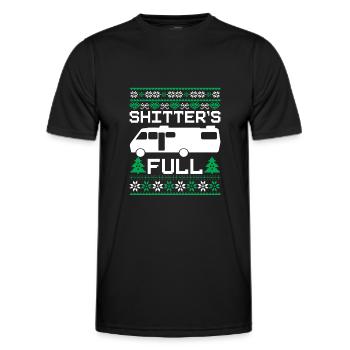 Shitter’s Full National Lampoon Vacances de Noël - T-shirt sport Homme - noir - Devant - AI Model Male 178 dark (178cm)