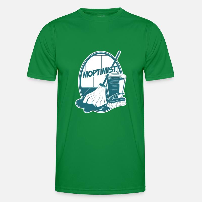 Moptimist Putzfrau Putzmann Putzkolonne Sprüche Männer Funktions-T-Shirt