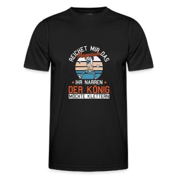 Klettern reichet mir Magnesium Kletterer Bouldern - Männer Funktions-T-Shirt - Schwarz - Vorne - AI Model Male 178 dark (178cm)