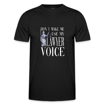 Ne me faites pas utiliser ma voix d’avocat - T-shirt sport Homme - noir - Devant - AI Model Male 178 dark (178cm)