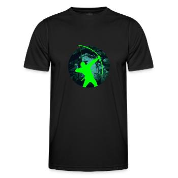 Funny Archery Archer Gift - Men's Functional T-Shirt - black - Front - AI Model Male 178 dark (178cm)
