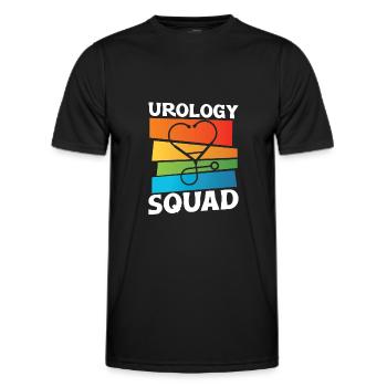 Troupe d’urologie - T-shirt sport Homme - noir - Devant - AI Model Male 178 dark (178cm)