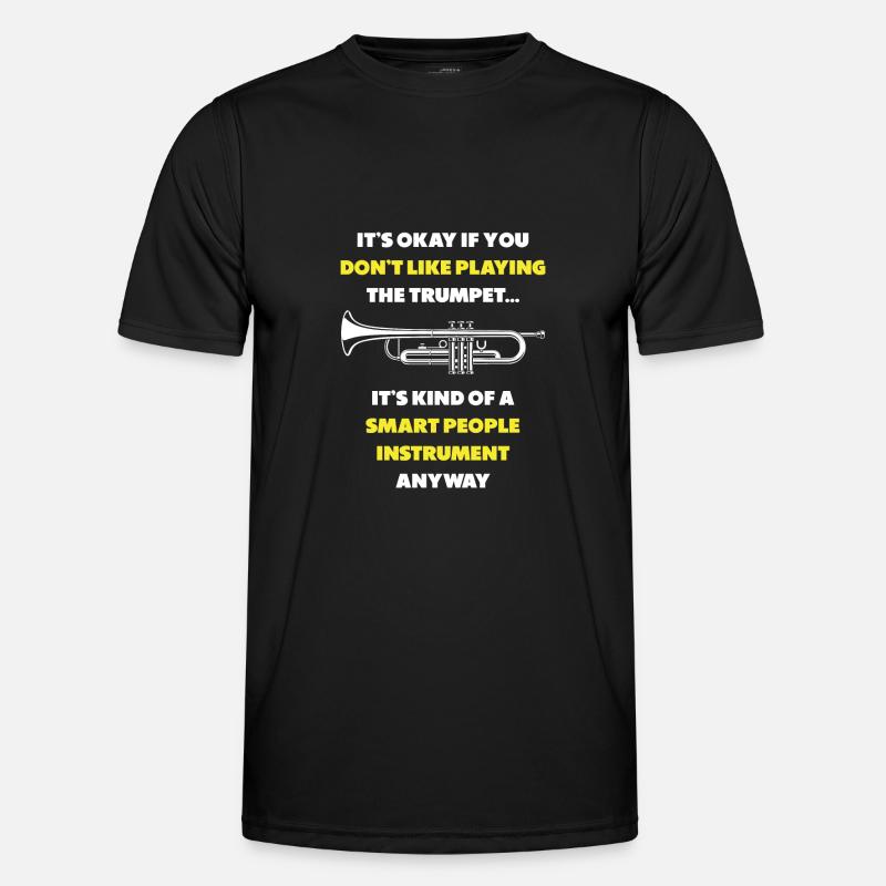 Trompete - Männer Funktions-T-Shirt - Schwarz