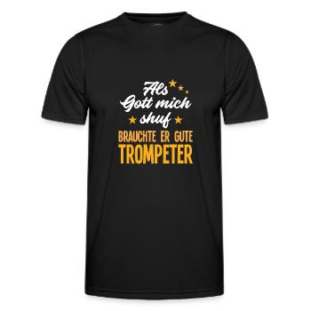 Trompete Trompeter Trompeten Spieler - Männer Funktions-T-Shirt - Schwarz - Vorne - AI Model Male 178 dark (178cm)
