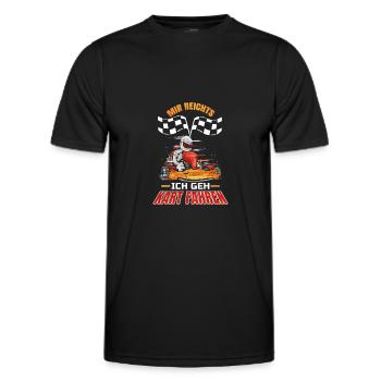 Mir Reichts Ich Geh Kart Fahren - Kartfahrer - Männer Funktions-T-Shirt - Schwarz - Vorne - AI Model Male 178 dark (178cm)