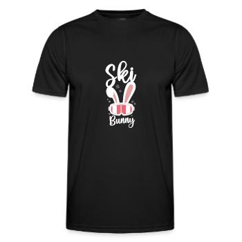 Ski Skiing Ski - Men's Functional T-Shirt - black - Front - AI Model Male 178 dark (178cm)