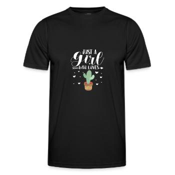 Cactus Fille Cactus Fille Fille Cadeau - T-shirt sport Homme - noir - Devant - AI Model Male 178 dark (178cm)
