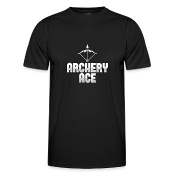 Tir à l’arc Flèche Tir à l’arc Tir à l’arc - T-shirt sport Homme - noir - Devant - AI Model Male 178 dark (178cm)