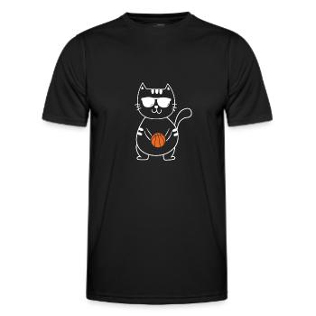 Basketball Basketballer - Männer Funktions-T-Shirt - Schwarz - Vorne - AI Model Male 178 dark (178cm)
