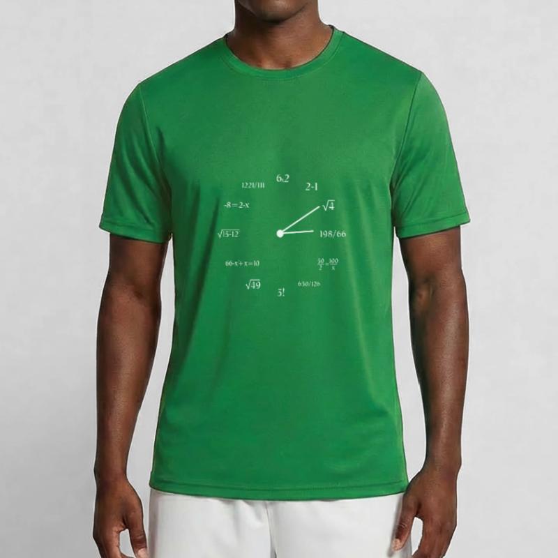 Math Clock Funny Mathematics Clock Math Meme Männer Funktions-T-Shirt