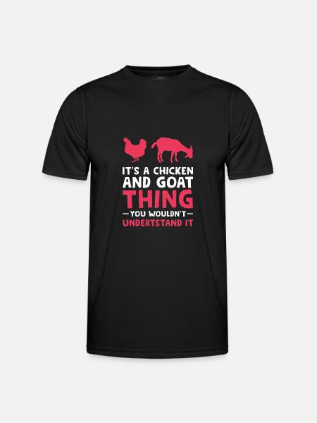 Chicken & Goats Chickens Goats Gift - Men's Functional T-Shirt - black