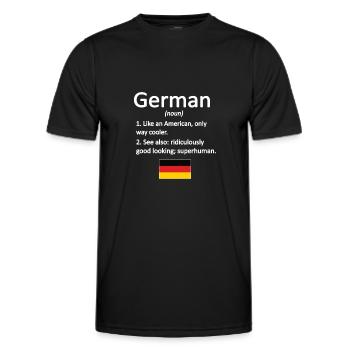 Deutscher Deutschland Flagge Deutsche Wurzeln - Männer Funktions-T-Shirt - Schwarz - Vorne - AI Model Male 178 dark (178cm)