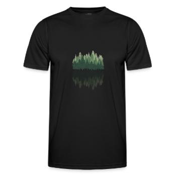 Wald - Männer Funktions-T-Shirt - Schwarz - Vorne - AI Model Male 178 dark (178cm)
