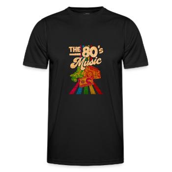 80er Jahre Lied - Männer Funktions-T-Shirt - Schwarz - Vorne - AI Model Male 178 dark (178cm)