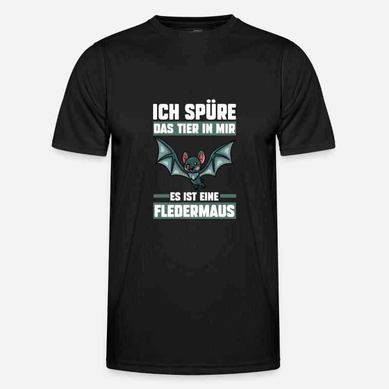 Fledermaus - Männer Funktions-T-Shirt - Schwarz
