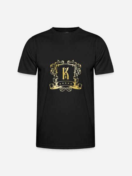 K letter gold - Men's Functional T-Shirt - black