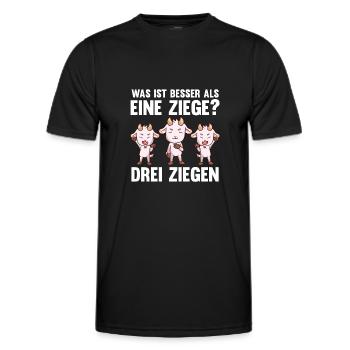 Ziegenbauer Ziegen Ziege - Männer Funktions-T-Shirt - Schwarz - Vorne - AI Model Male 178 dark (178cm)