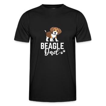 beagle dad - papa - Vater - Männer Funktions-T-Shirt - Schwarz - Vorne - AI Model Male 178 dark (178cm)