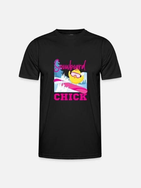 Snowboarding Snowboard Chicken - Men's Functional T-Shirt - black