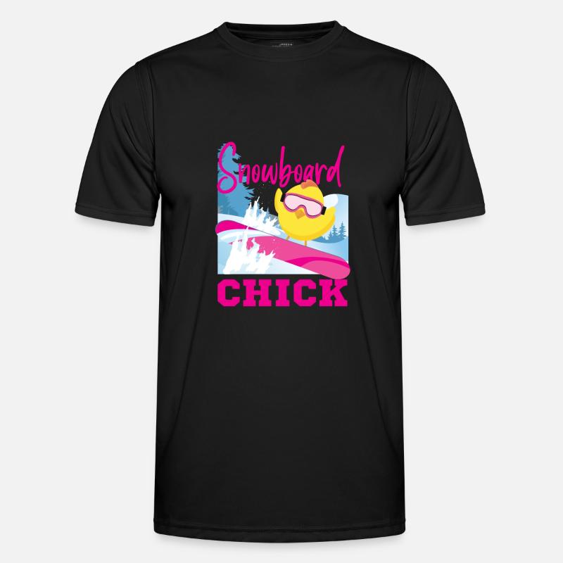 Snowboarding Snowboard Chicken - Men's Functional T-Shirt - black