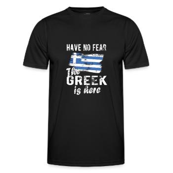 Greek Greece Origin Greek flag - Men's Functional T-Shirt - black - Front - AI Model Male 178 dark (178cm)