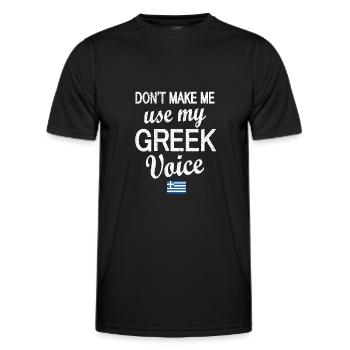 Greek Greece Flag Greek Roots - Men's Functional T-Shirt - black - Front - AI Model Male 178 dark (178cm)