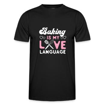 Bake Baking Baking Is My Love - Men's Functional T-Shirt - black - Front - AI Model Male 178 dark (178cm)