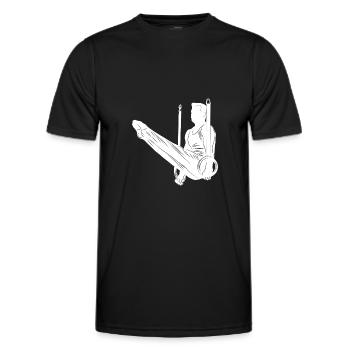 Silhouette gymnastique - T-shirt sport Homme - noir - Devant - AI Model Male 178 dark (178cm)