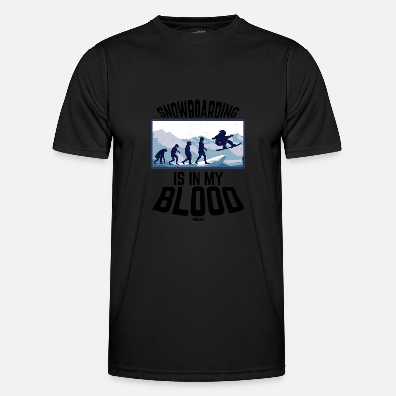 Snowboarding Is In My Blood - Men's Functional T-Shirt - black