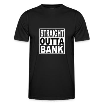 Straigt Outta Bank - Männer Funktions-T-Shirt - Schwarz - Vorne - AI Model Male 178 dark (178cm)