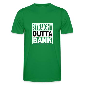 Banque Straigt Outta - T-shirt sport Homme - vert - Devant - AI Model Male 178 dark (178cm)