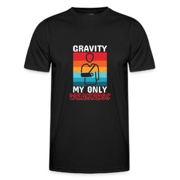 Broken Hand Broken Arm Broken Bones Funny Broken - Men's Functional T-Shirt - black - Front - AI Model Male 178 dark (178cm)