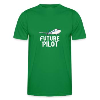 Pilote Aviation Avion Ligne Futurs Pilotes - T-shirt sport Homme - vert - Devant - AI Model Male 178 dark (178cm)
