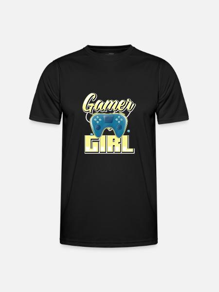 Gamer Girl Cute Anime Style Video Gamer Girl - Men's Functional T-Shirt - black