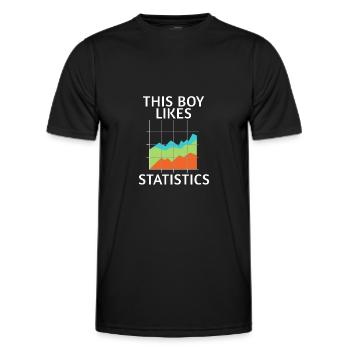 Statistique de la science des données Ironic - T-shirt sport Homme - noir - Devant - AI Model Male 178 dark (178cm)