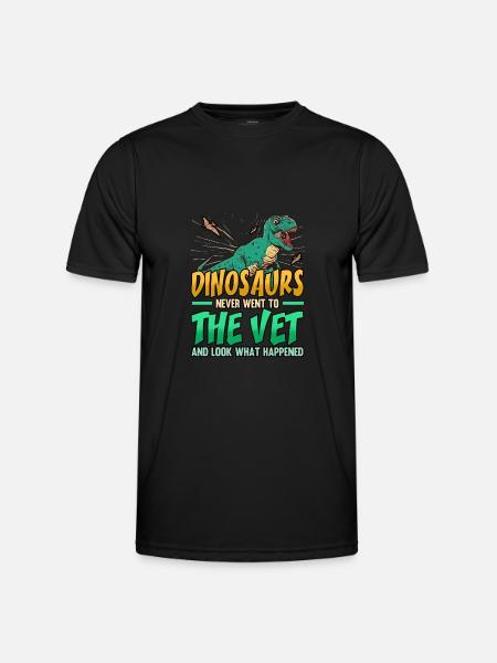 Sjove dinosaurer gik aldrig til dyrlægen Dyrlæge - Funktionsshirt til herrer - sort