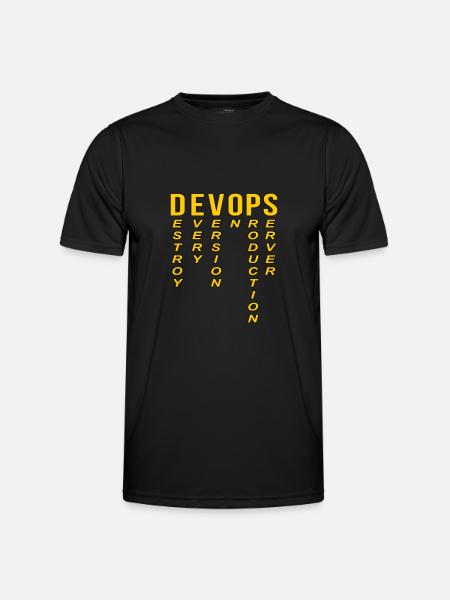 Devops Definition Technischer Computer - Männer Funktions-T-Shirt - Schwarz